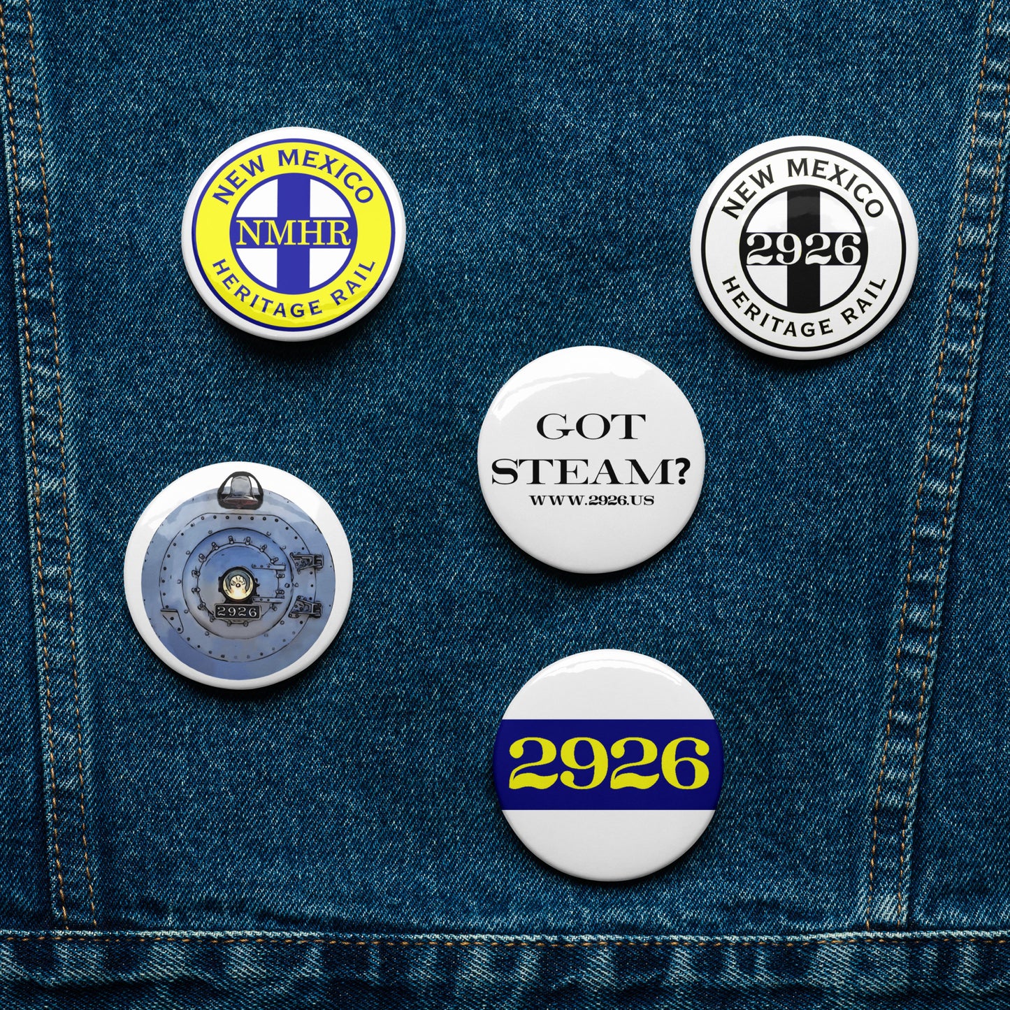 Set of 5 various buttons