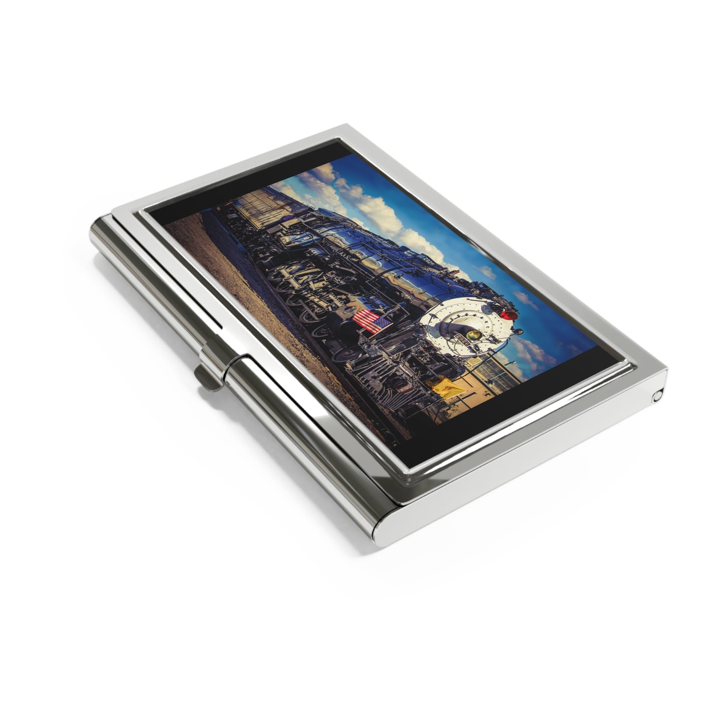 The Caelan Rhodes Collection Business Card Holder - Elegant Steel Case