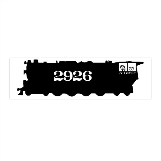 Vintage Train Bumper Sticker - Classic Locomotive 2926 Decor