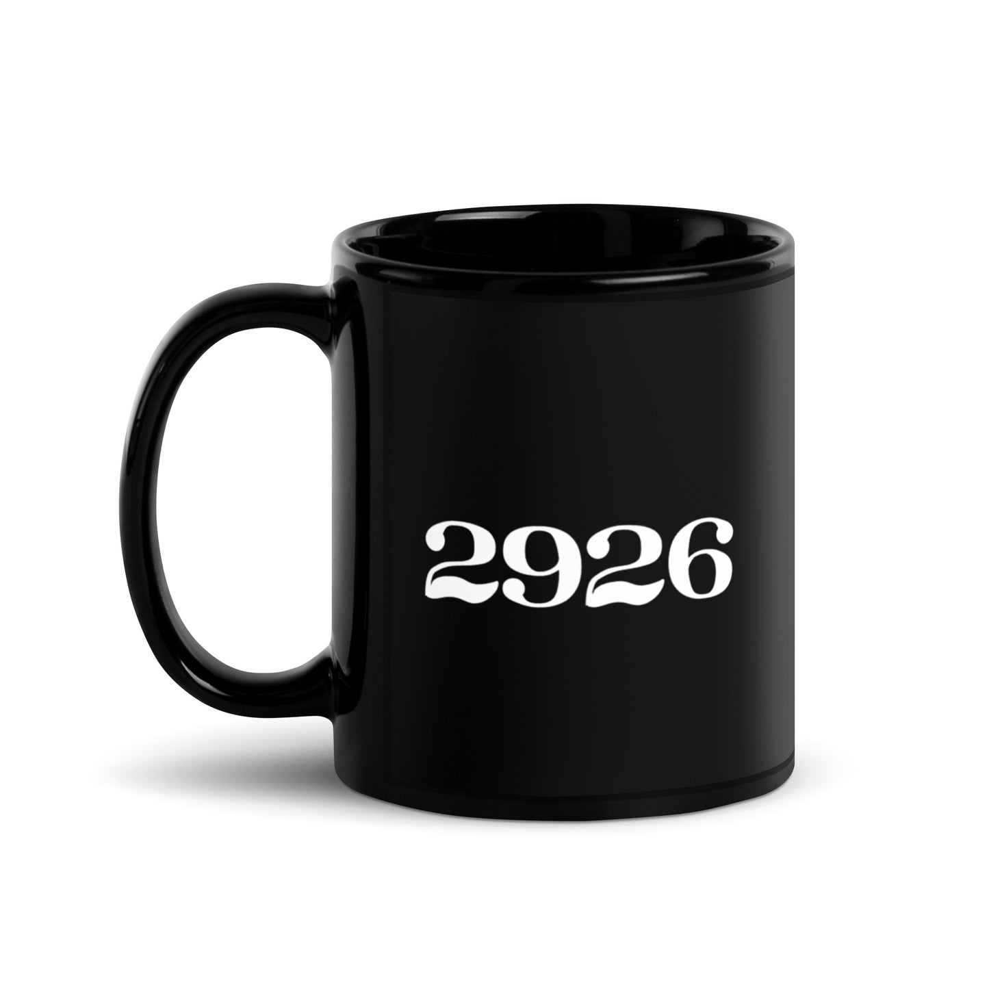 "2926" Black Glossy Mug