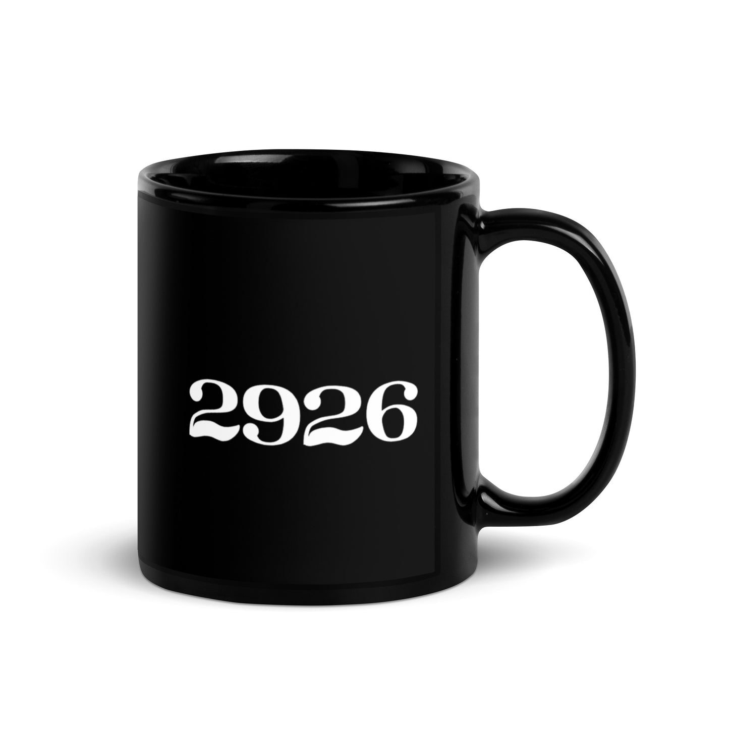 "2926" Black Glossy Mug