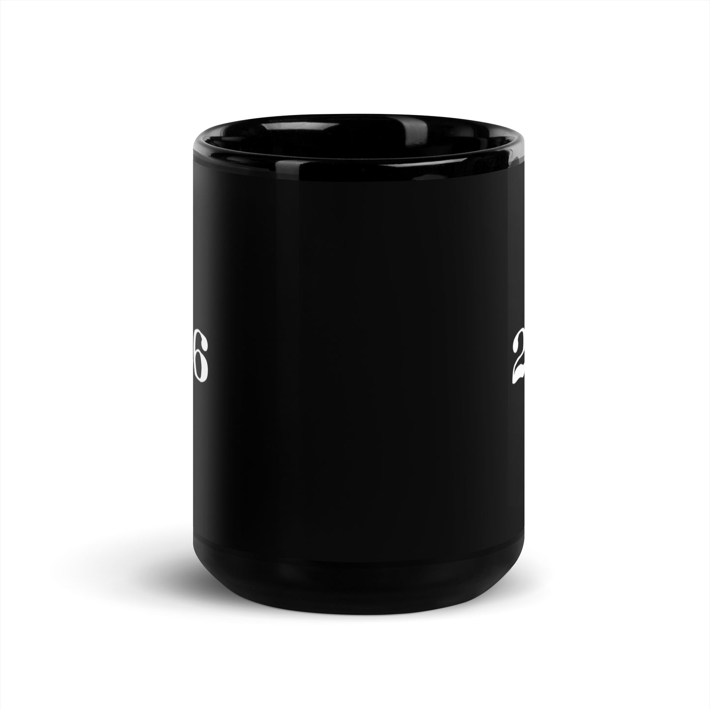 "2926" Black Glossy Mug