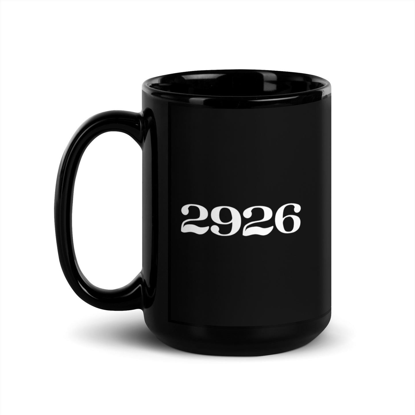 "2926" Black Glossy Mug