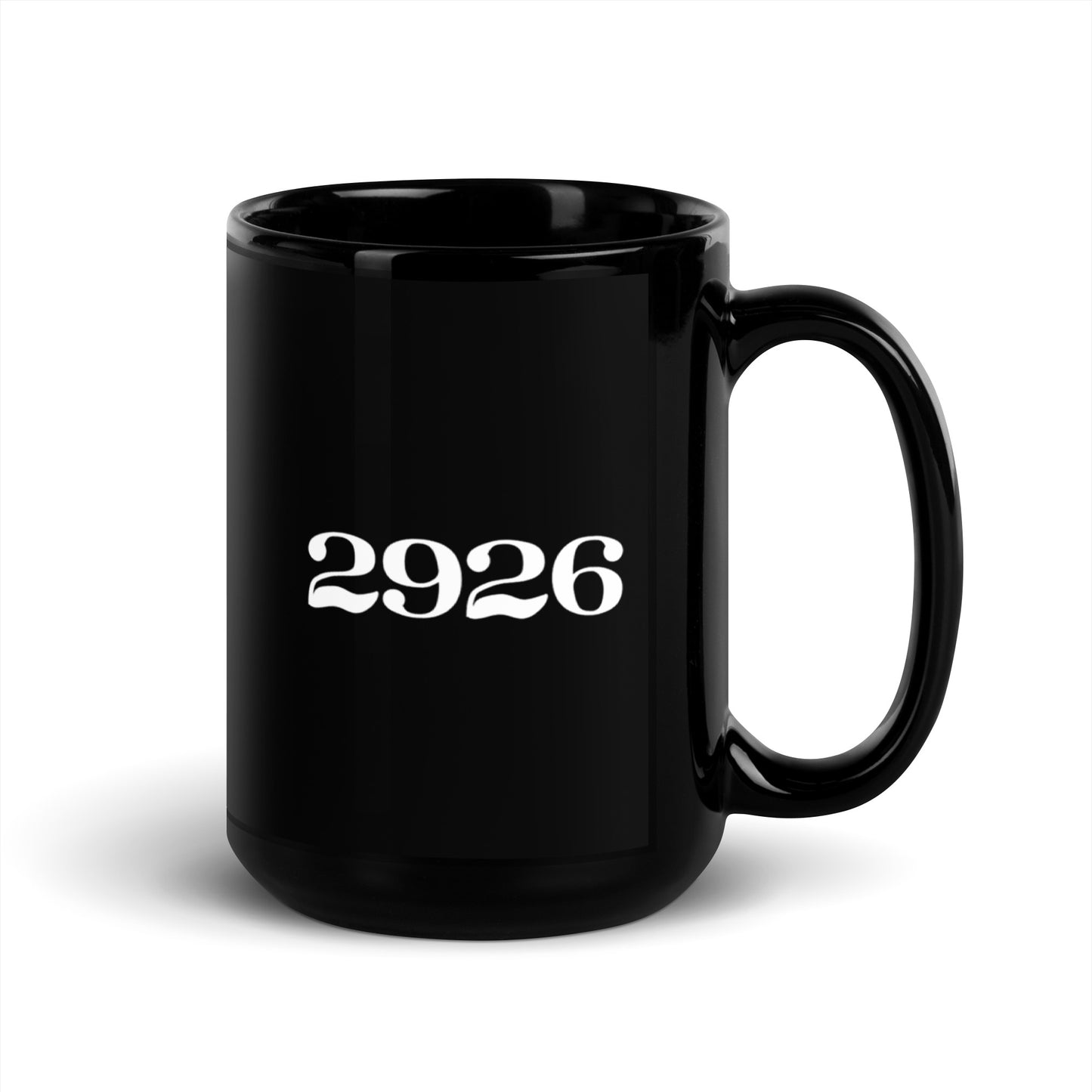 "2926" Black Glossy Mug