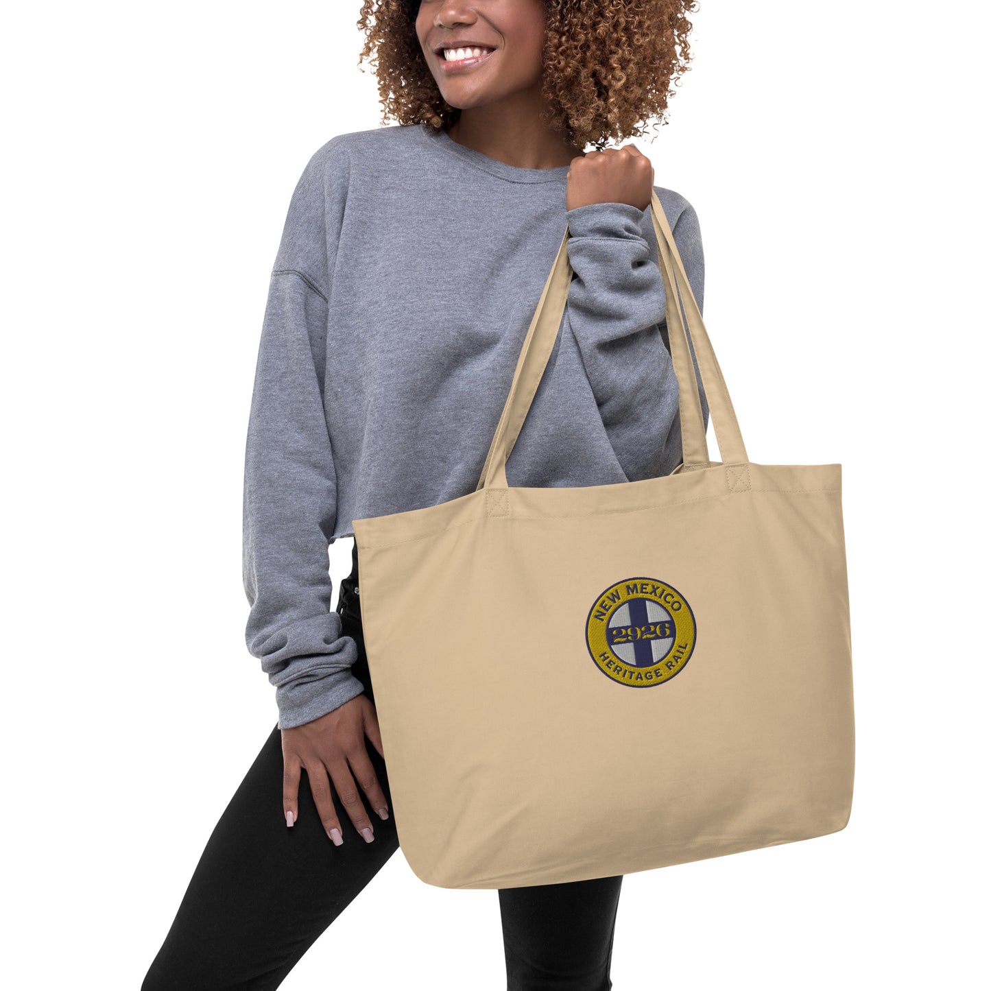 NMHR Logo Embroidered Large Organic Tote Bag