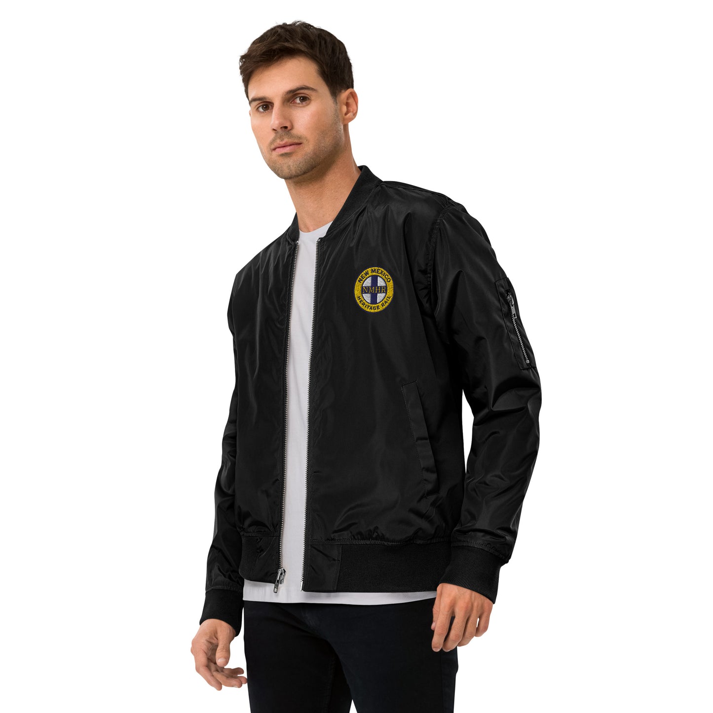 NMHR Logo unisex premium recycled bomber jacket