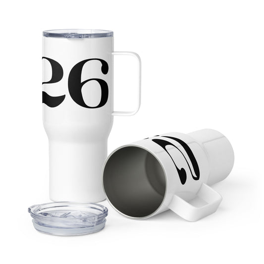 "2926" Travel mug with a handle