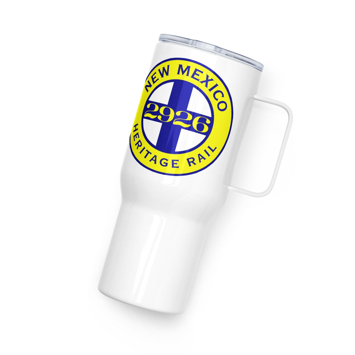 NMHR Logo travel mug with a handle