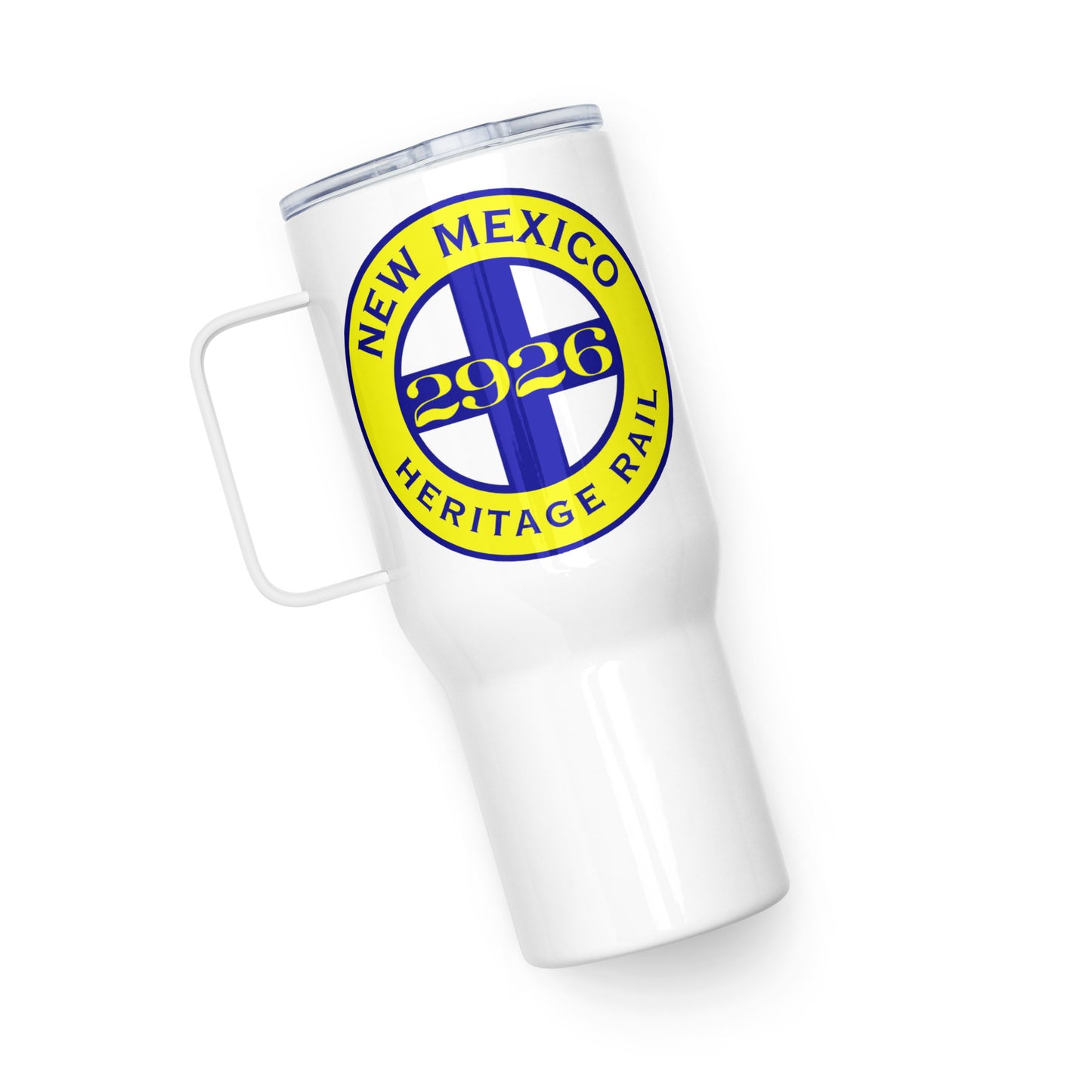 NMHR Logo travel mug with a handle