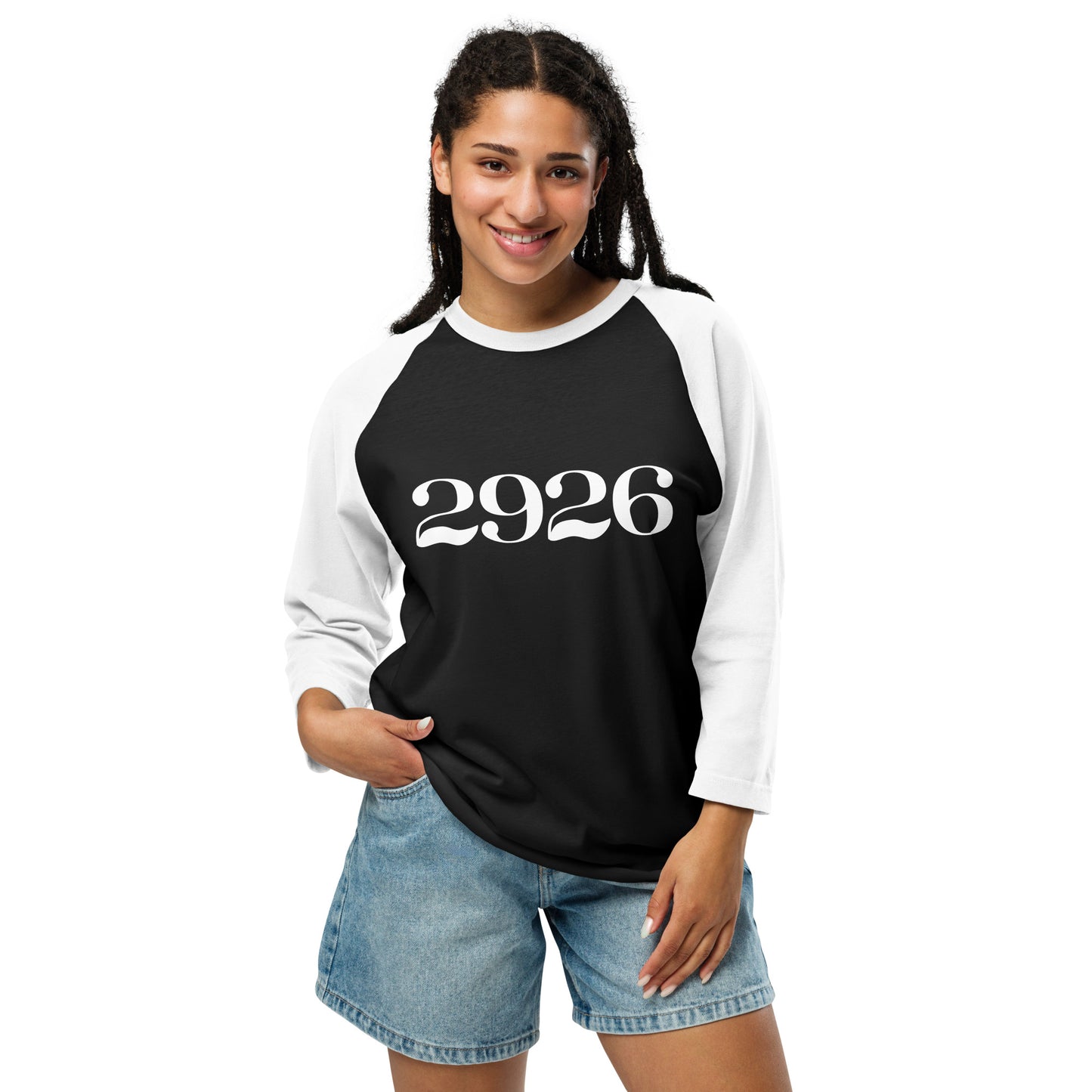 "2926" Unisex 3/4 sleeve raglan shirt