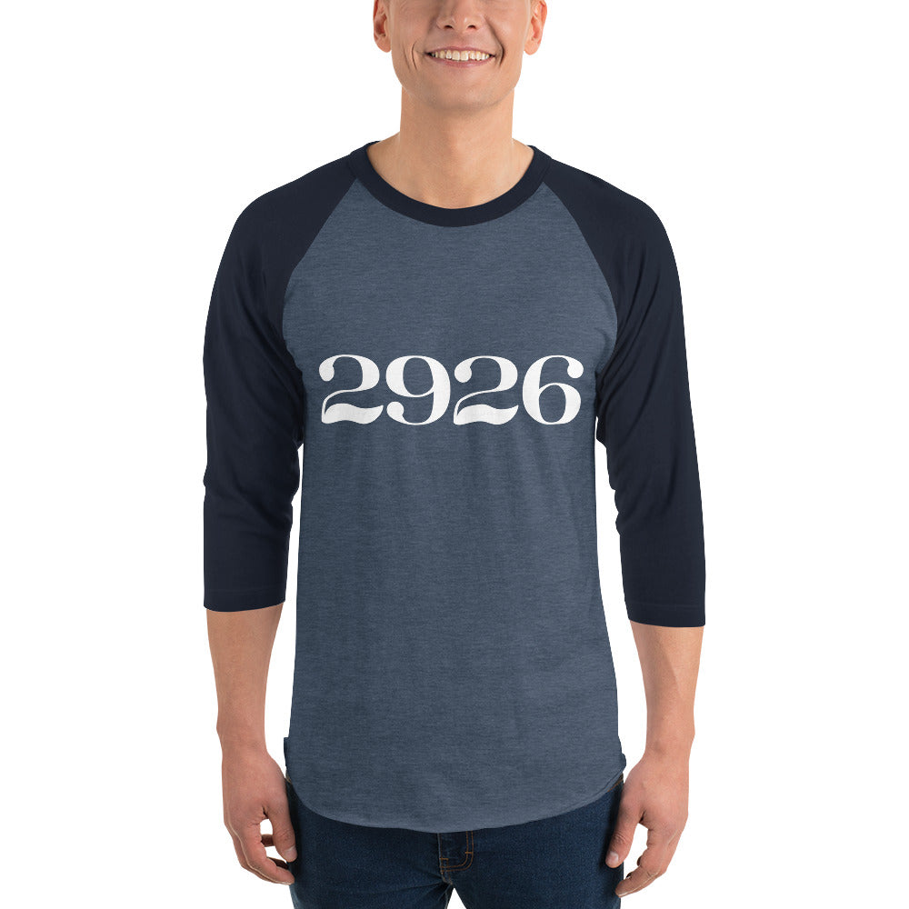 "2926" Unisex 3/4 sleeve raglan shirt