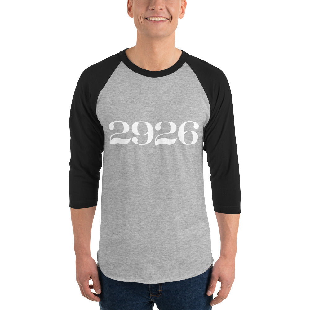 "2926" Unisex 3/4 sleeve raglan shirt