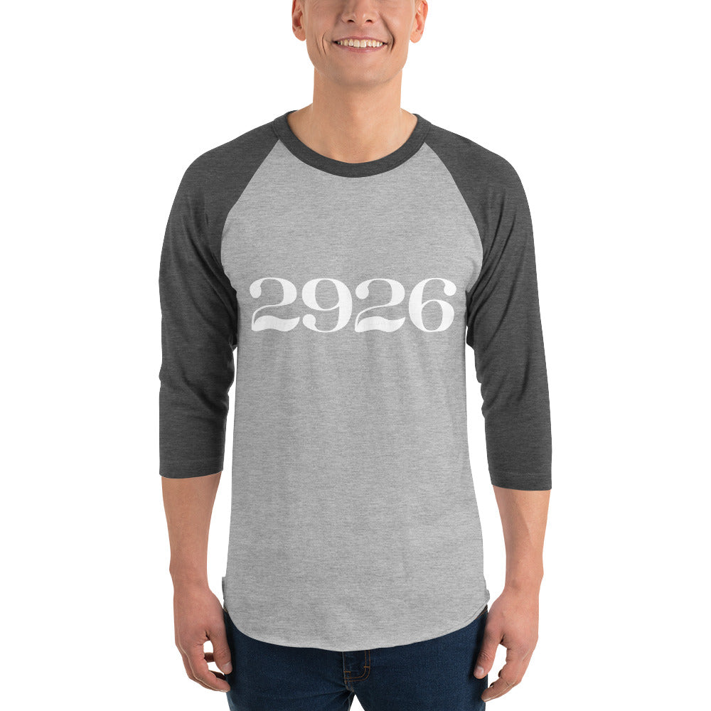 "2926" Unisex 3/4 sleeve raglan shirt