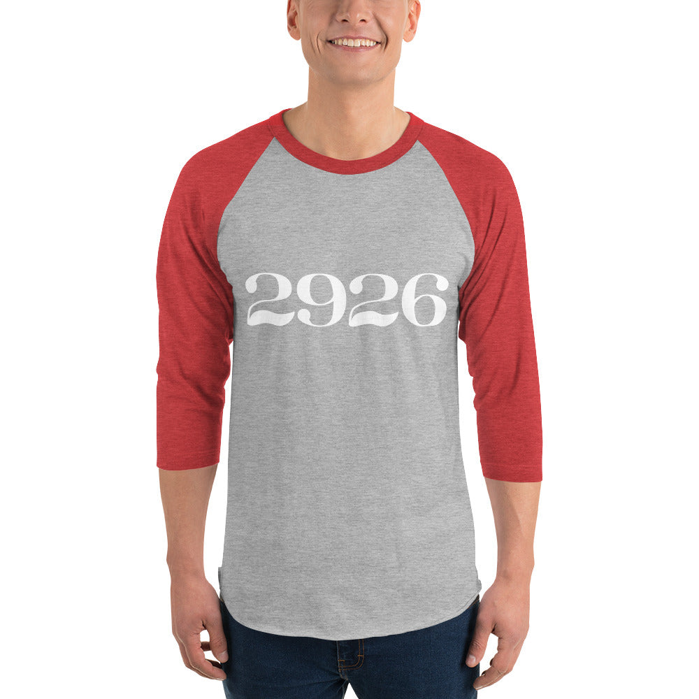 "2926" Unisex 3/4 sleeve raglan shirt