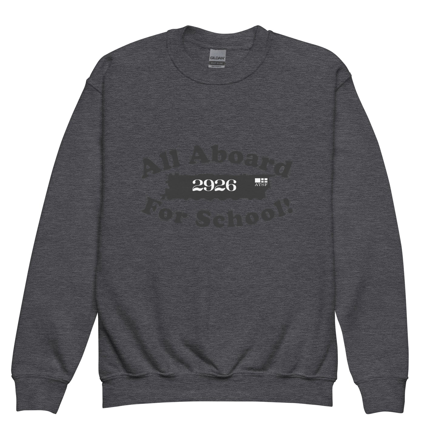 All Aboard for School Youth crewneck sweatshirt