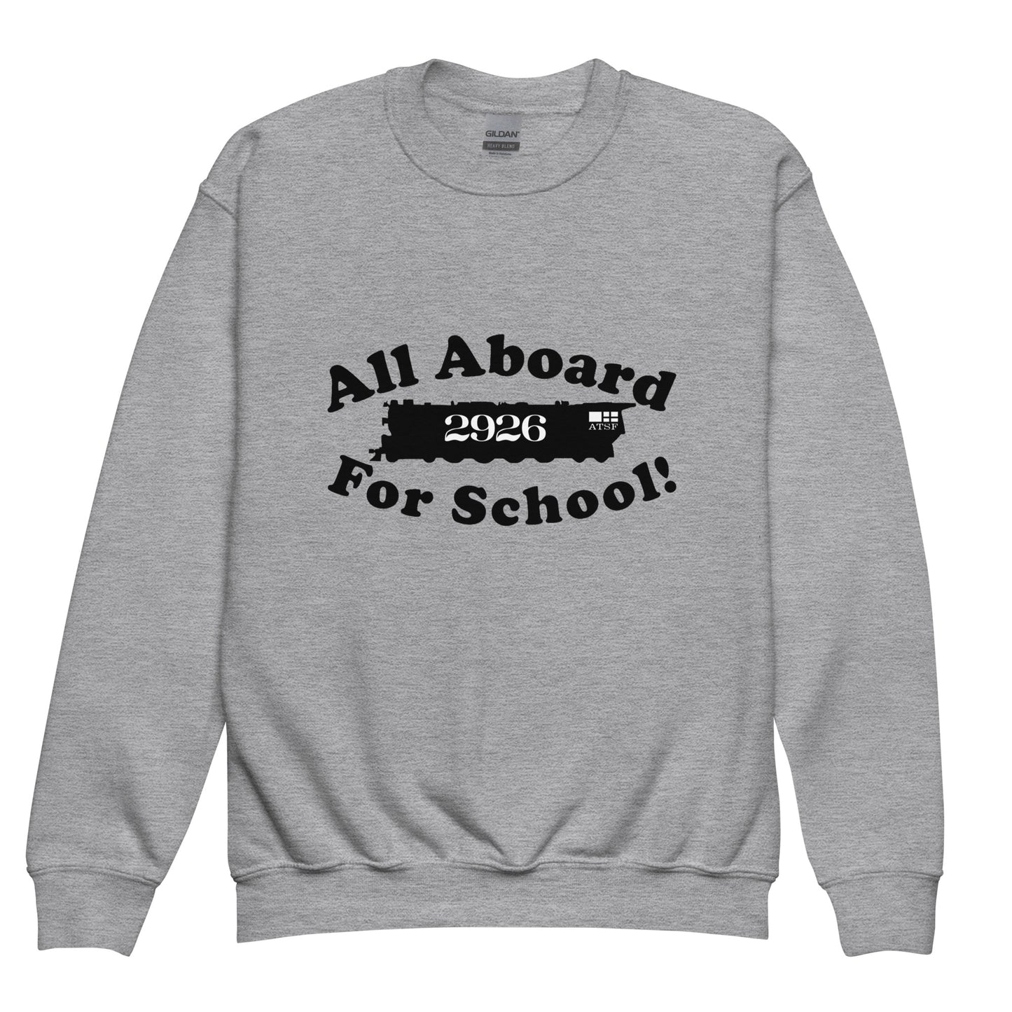 All Aboard for School Youth crewneck sweatshirt