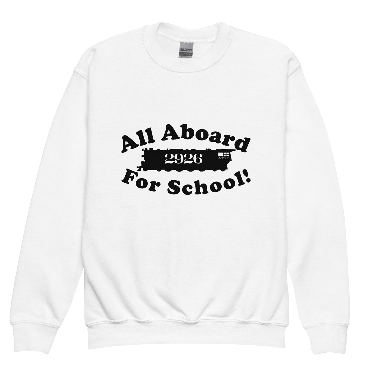 All Aboard for School Youth crewneck sweatshirt