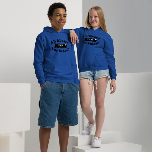 All Aboard for School Youth heavy blend hoodie