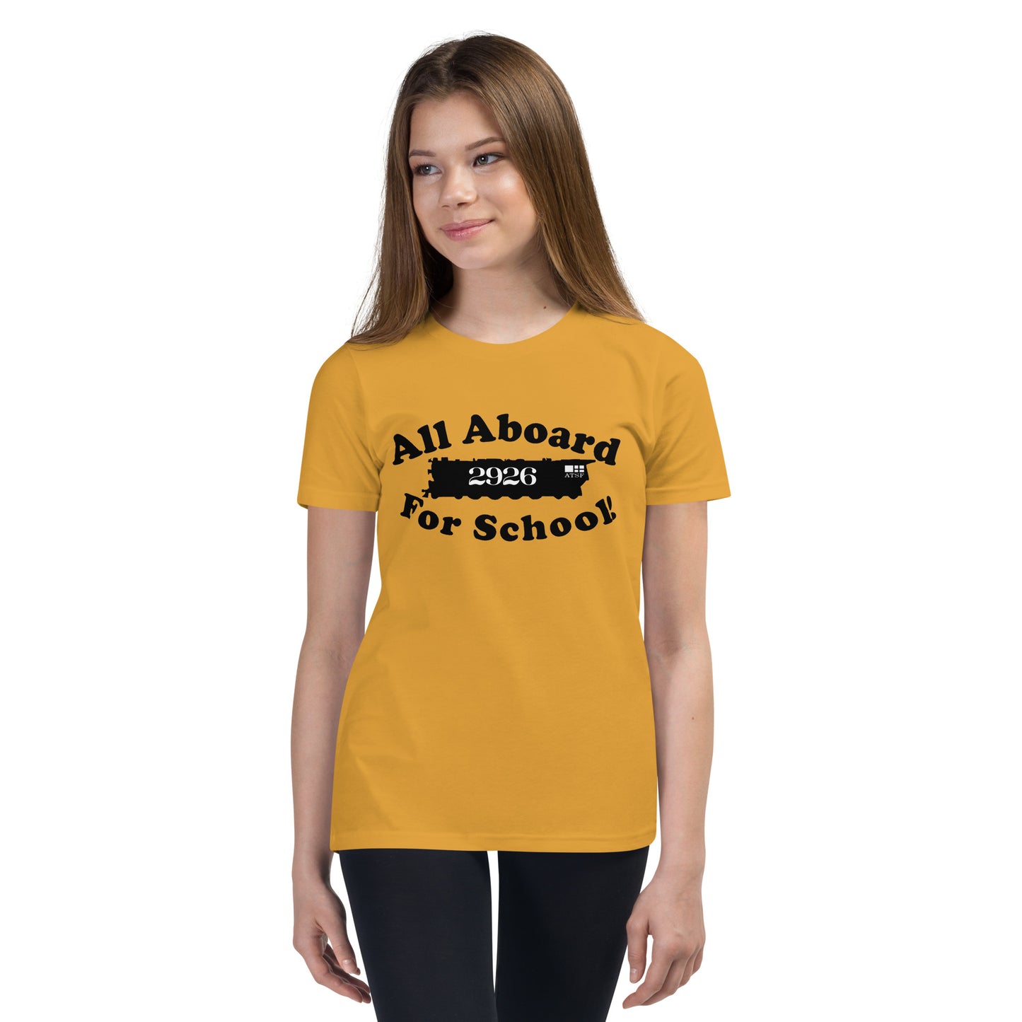 All Aboard for School Youth Short Sleeve T-Shirt